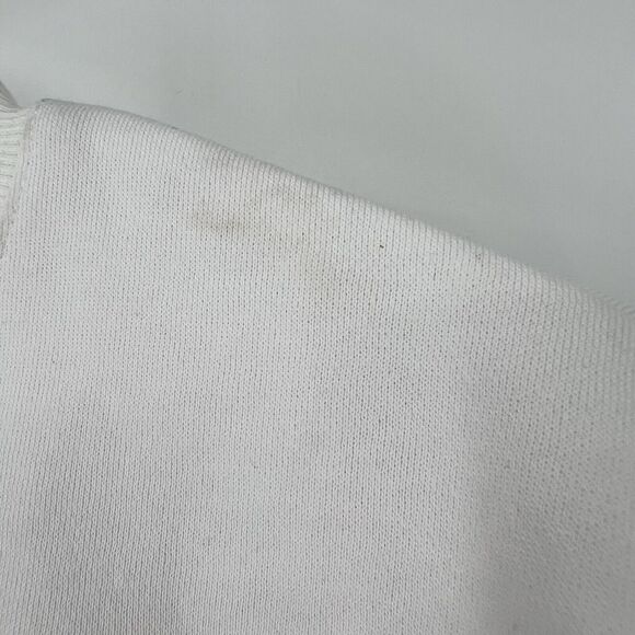 Mayfair Womens OS Plain White Crewneck Sweatshirt New Flawed - Picture 6 of 9